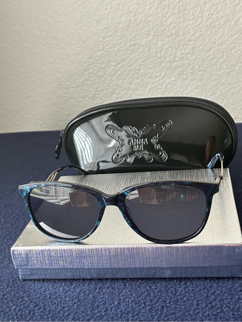 Anna Sui Navy Sunglasses
